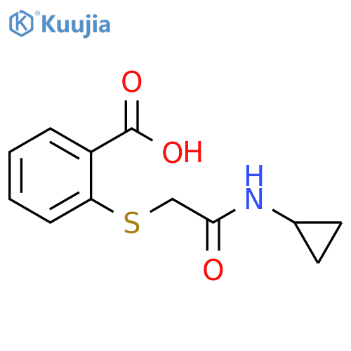 2-{(Cyclopropylcarbamoyl)MethylSulfanyl}Benzoic Acid structure