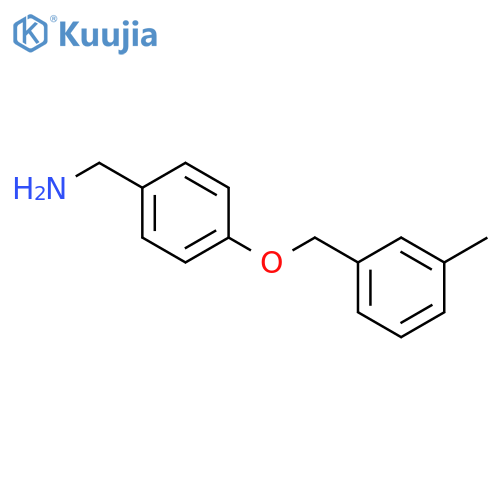 1-{4-[(3-methylbenzyl)oxy]phenyl}methanamine structure