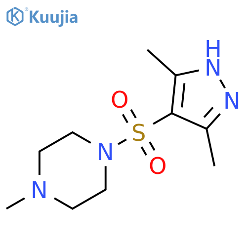 1-[(3,5-dimethyl-1H-pyrazol-4-yl)sulfonyl]-4-methylpiperazine structure