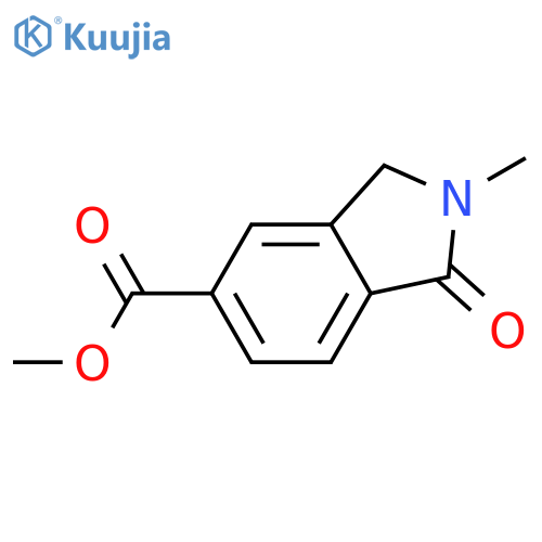 2,3-dihydro-2-methyl-1-oxo-1H-Isoindole-5-carboxylic acid methyl ester structure
