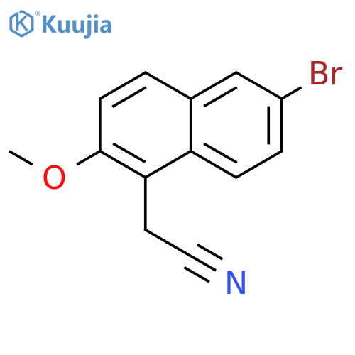2-(6-bromo-2-methoxynaphthalen-1-yl)acetonitrile structure