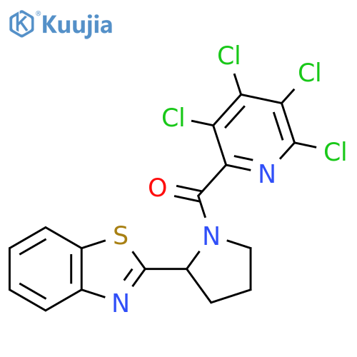 2-[1-(3,4,5,6-Tetrachloropyridine-2-carbonyl)pyrrolidin-2-yl]-1,3-benzothiazole structure