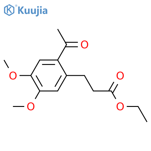 ethyl 3-(2-acetyl-4,5-diMethoxyphenyl)propanoate structure