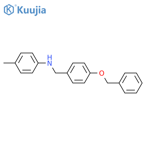 Benzenemethanamine, N-(4-methylphenyl)-4-(phenylmethoxy)- structure