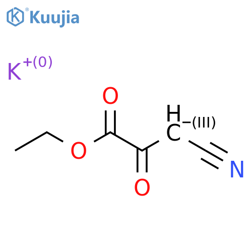 Potassium 1-cyano-3-ethoxy-2,3-dioxopropan-1-ide structure