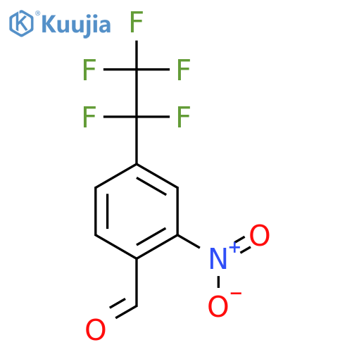 Benzaldehyde, 2-nitro-4-(1,1,2,2,2-pentafluoroethyl)- structure