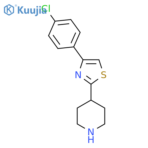 4-[4-(4-Chlorophenyl)-1,3-thiazol-2-yl]piperidine structure