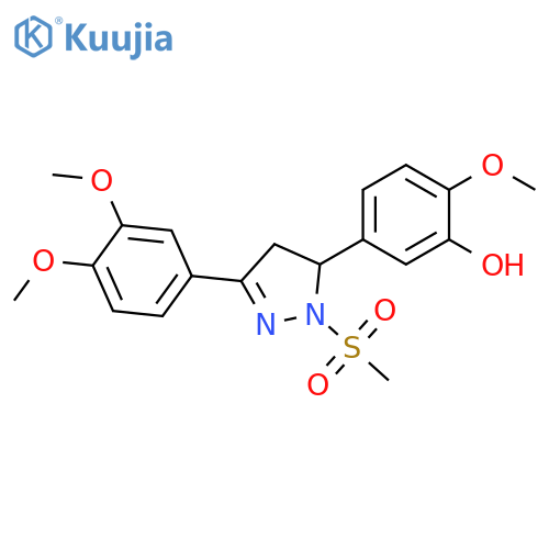 5-3-(3,4-dimethoxyphenyl)-1-methanesulfonyl-4,5-dihydro-1H-pyrazol-5-yl-2-methoxyphenol structure