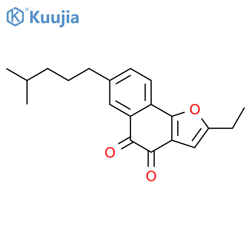 Naphtho[1,2-b]furan-4,5-dione, 2-ethyl-7-(4-methylpentyl)- structure