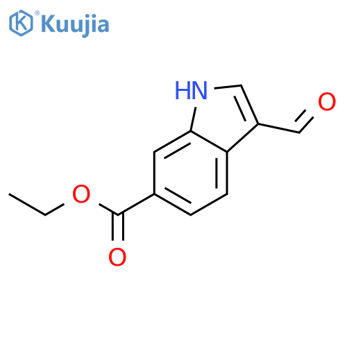 3-Formyl-1H-indole-6-carboxylic acid ethylester structure