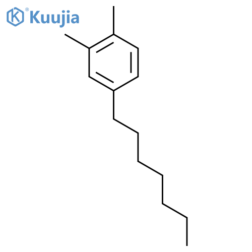 4-heptyl-1,2-dimethylbenzene structure