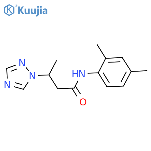 N-(2,4-dimethylphenyl)-3-(1H-1,2,4-triazol-1-yl)butanamide structure