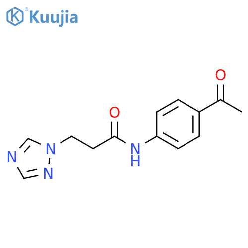 N-(4-acetylphenyl)-3-(1H-1,2,4-triazol-1-yl)propanamide structure
