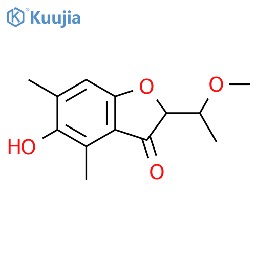 3(2H)-Benzofuranone, 5-hydroxy-2-(1-methoxyethyl)-4,6-dimethyl- structure