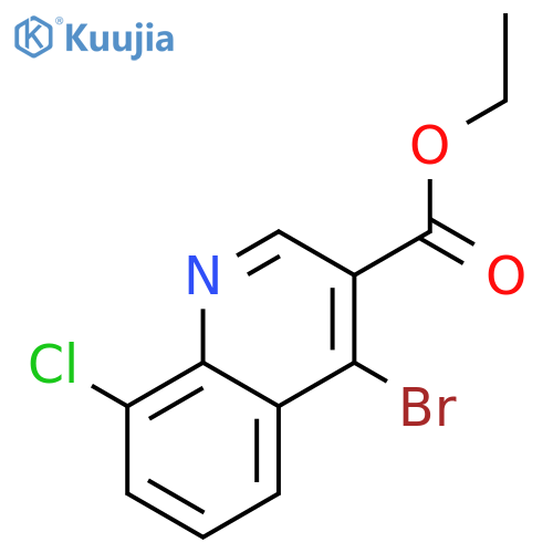 4-Bromo-8-chloroquinoline-3-carboxylic acid ethyl ester structure