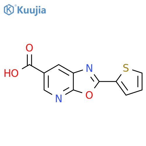 2-(2-Thienyl)[1,3]oxazolo[5,4-b]pyridine-6-carboxylic acid structure