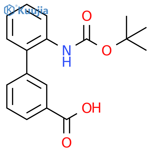 2'-(tert-Butoxycarbonyl)amino1,1'-biphenyl-3-carboxylic acid structure
