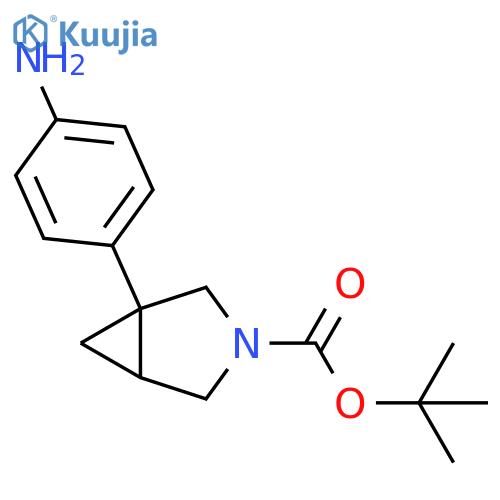 3-Azabicyclo[3.1.0]hexane-3-carboxylic acid, 1-(4-aminophenyl)-, 1,1-dimethylethyl ester structure