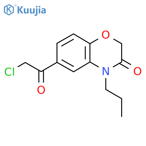 6-(2-chloroacetyl)-4-propyl-3,4-dihydro-2H-1,4-benzoxazin-3-one structure