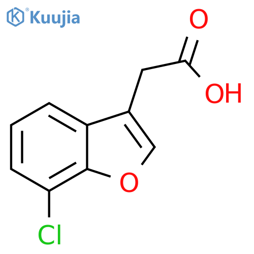 3-Benzofuranacetic acid, 7-chloro- structure