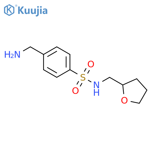 4-(aminomethyl)-N-[(oxolan-2-yl)methyl]benzene-1-sulfonamide structure