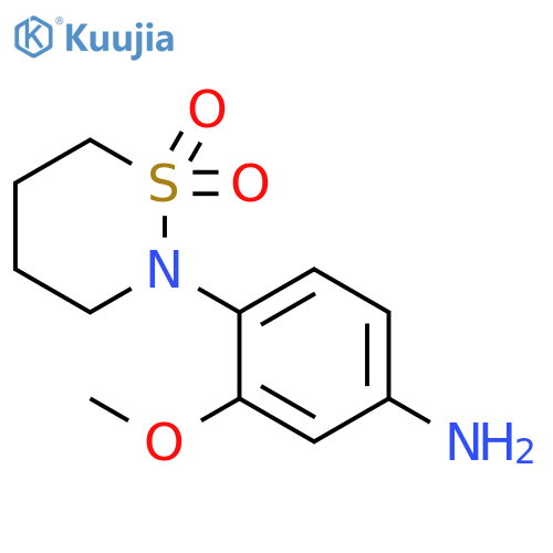 2-(4-amino-2-methoxyphenyl)-1lambda6,2-thiazinane-1,1-dione structure
