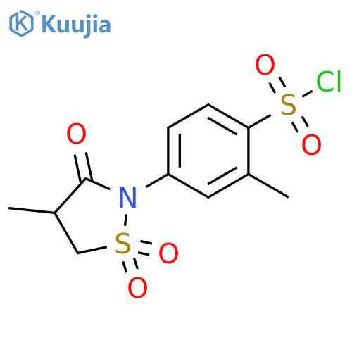 Benzenesulfonyl chloride, 2-methyl-4-(4-methyl-1,1-dioxido-3-oxo-2-isothiazolidinyl)- structure