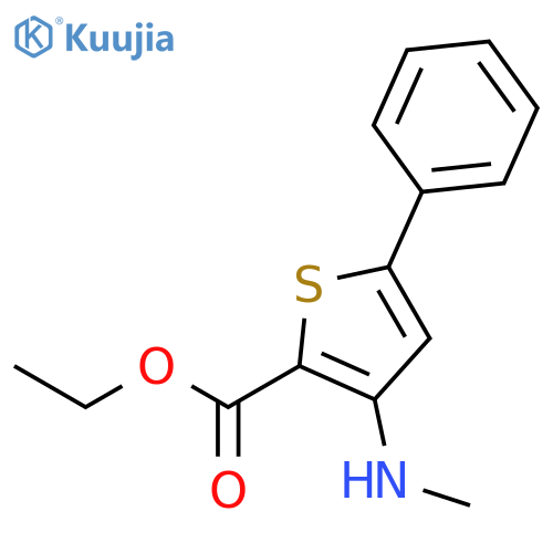 2-Thiophenecarboxylic acid, 3-(methylamino)-5-phenyl-, ethyl ester structure