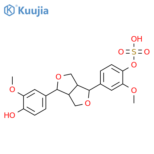 7,9':7',9-Diepoxy-3,3'-dimethoxy-8,8'-lignan-4,4'-diol; (7S,7'S,8R,8'R)-form, 4-O-Sulfate structure