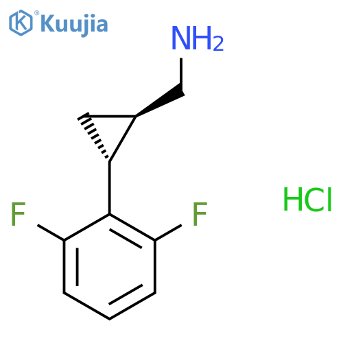 rac-(1R,2R)-2-(2,6-difluorophenyl)cyclopropylmethanamine hydrochloride structure