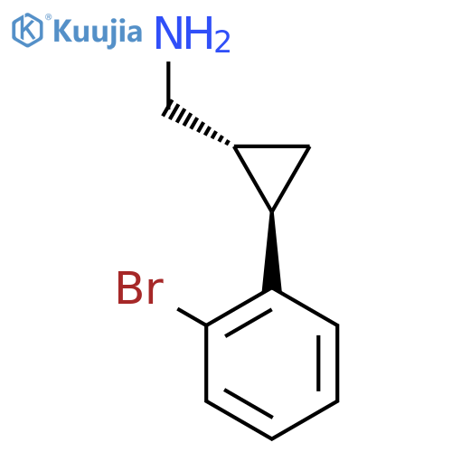 rac-(1R,2R)-2-(2-bromophenyl)cyclopropylmethanamine structure