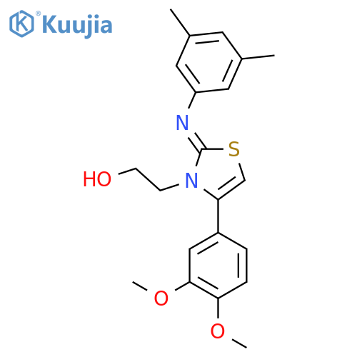 2-(2Z)-4-(3,4-dimethoxyphenyl)-2-(3,5-dimethylphenyl)imino-2,3-dihydro-1,3-thiazol-3-ylethan-1-ol structure