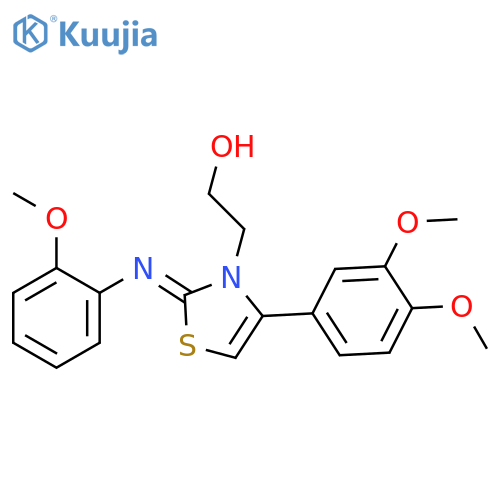 2-(2Z)-4-(3,4-dimethoxyphenyl)-2-(2-methoxyphenyl)imino-2,3-dihydro-1,3-thiazol-3-ylethan-1-ol structure