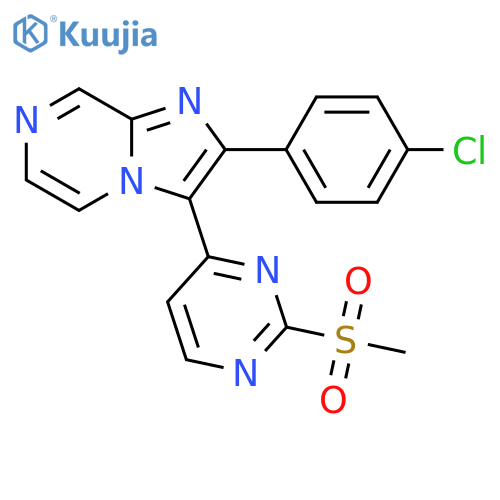 2-(4-Chlorophenyl)-3-[2-(methylsulfonyl)-4-pyrimidinyl]imidazo[1,2-a]pyrazine structure