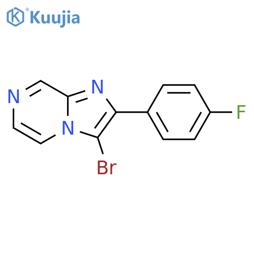 3-bromo-2-(4-fluorophenyl)imidazo[1,2-a]pyrazine structure