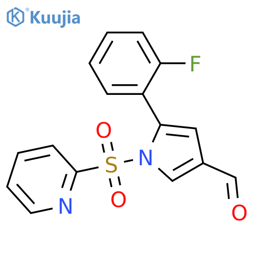 5-(2-fluorophenyl)-1-(pyridin-2-ylsulfonyl)-1H-pyrrole-3-carbaldehyde structure