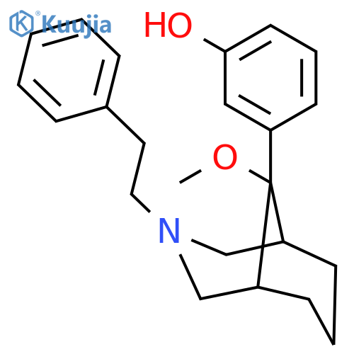 3-(9-methoxy-7-phenethyl-7-azabicyclo[3.3.1]non-9-yl)phenol structure