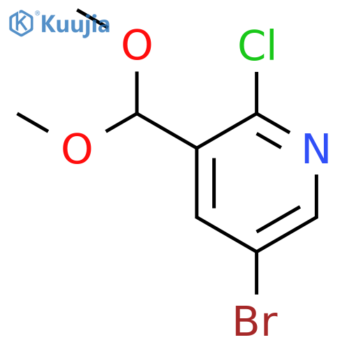 5-Bromo-2-chloro-3-dimethoxymethyl-pyridine structure