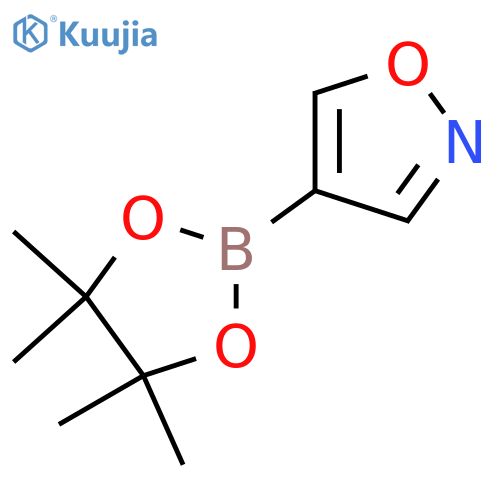 4-(tetramethyl-1,3,2-dioxaborolan-2-yl)-1,2-oxazole structure