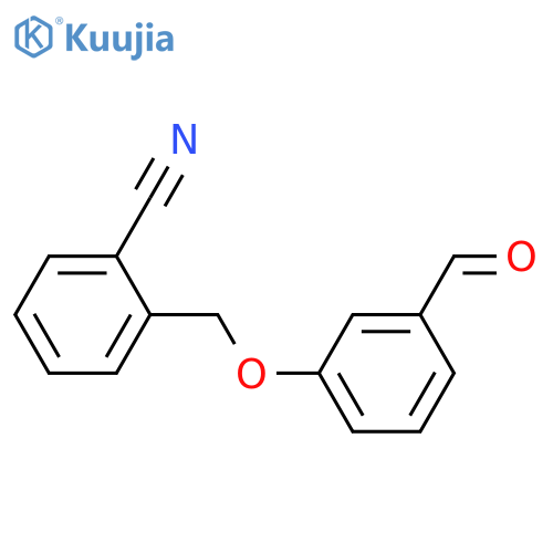 2-[(3-formylphenoxy)methyl]benzonitrile structure