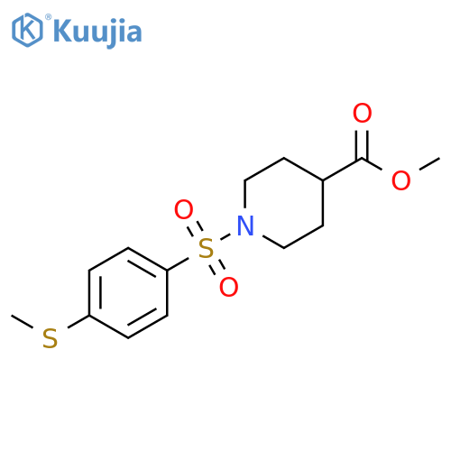 Methyl 1-{[4-(methylsulfanyl)benzene]sulfonyl}piperidine-4-carboxylate structure