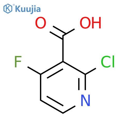 2-chloro-4-fluoropyridine-3-carboxylic acid structure