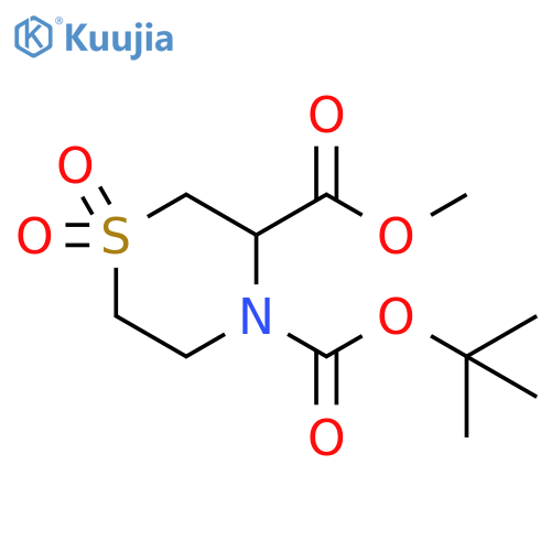 4-tert-butyl 3-methyl 1,1-dioxo-1λ?-thiomorpholine-3,4-dicarboxylate structure