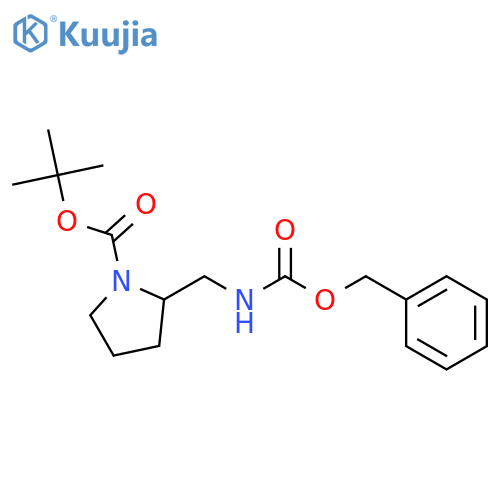 (2S)-(Phenylmethoxy)carbonylaminomethyl-1-pyrrolidinecarboxylicacid 1,1-dimethylethylester structure