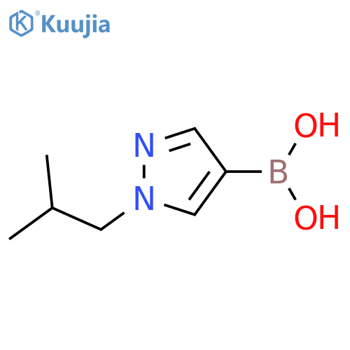 (1-Isobutyl-1H-pyrazol-4-yl)boronic acid structure