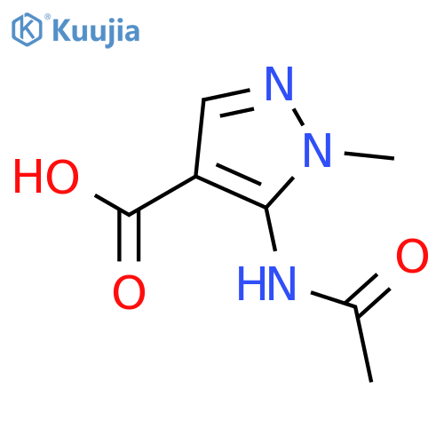 5-acetamido-1-methyl-1H-pyrazole-4-carboxylic acid structure