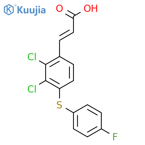 (E)-3-(2,3-Dichloro-4-(4-fluorophenylthio)phenyl)acrylic acid structure