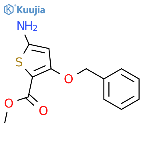 2-Thiophenecarboxylic acid, 5-amino-3-(phenylmethoxy)-, methyl ester structure