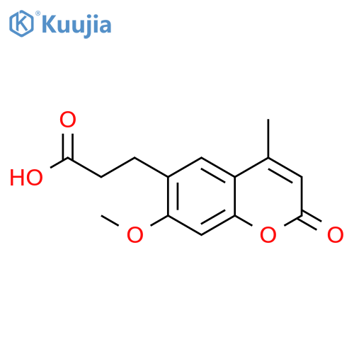 3-(7-methoxy-4-methyl-2-oxo-2H-chromen-6-yl)propanoic acid structure
