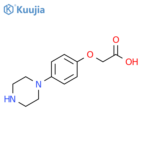 Acetic acid, 2-[4-(1-piperazinyl)phenoxy]- structure
